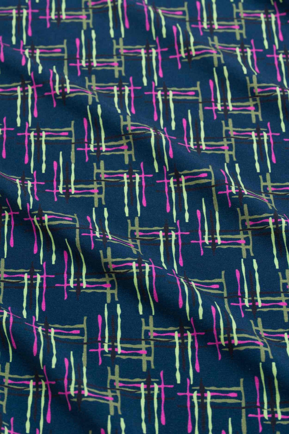 Lieke Trousers Electric Weave | Navy Peony