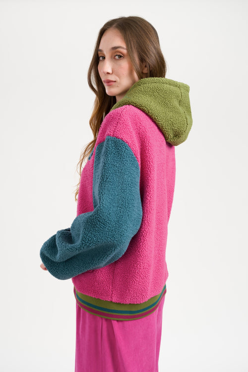 Zyra Jacket Plush | Colorblock