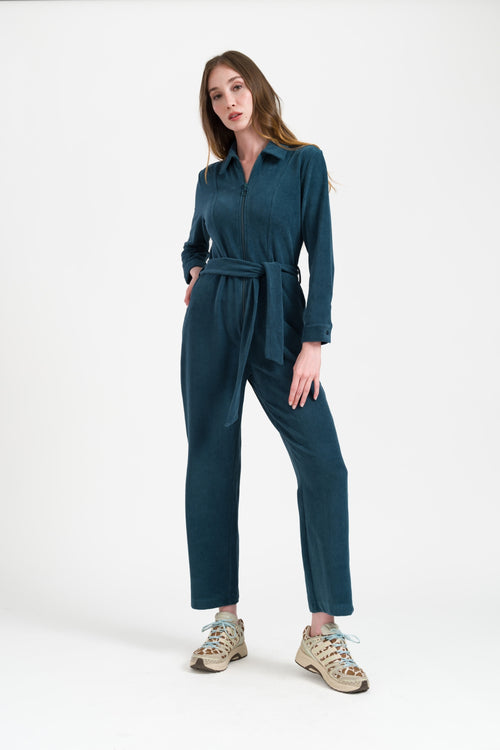Ginger Jumpsuit Rib Velour | Mediterranea