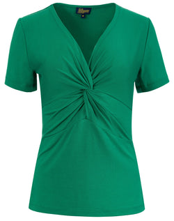 Angela top short sleeve | Plain Green