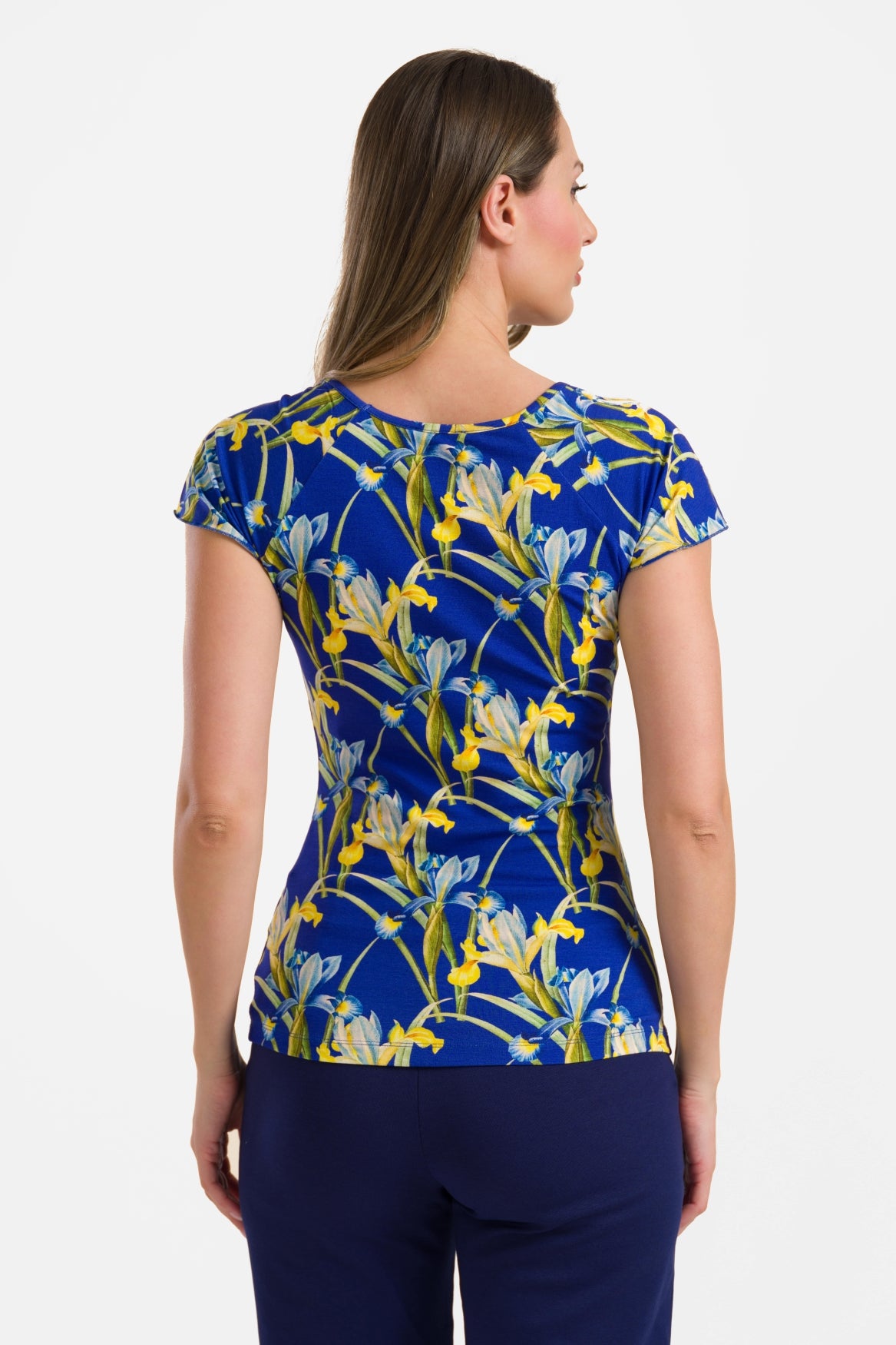 Kurzarm-Top mit Schmetterlingsmotiv | Lilly
