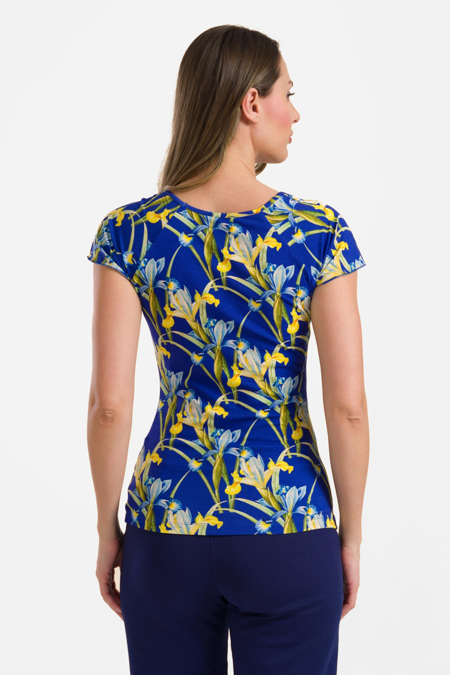Kurzarm-Top mit Schmetterlingsmotiv | Lilly