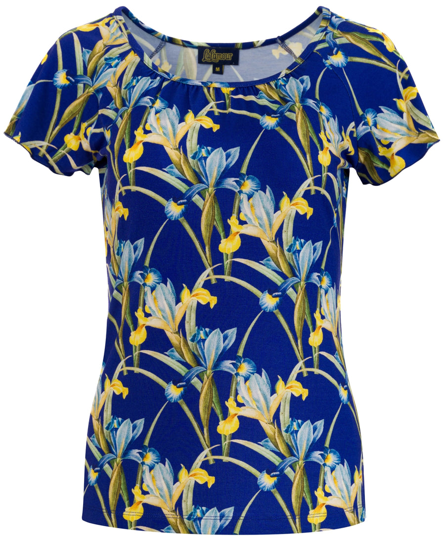 Kurzarm-Top mit Schmetterlingsmotiv | Lilly