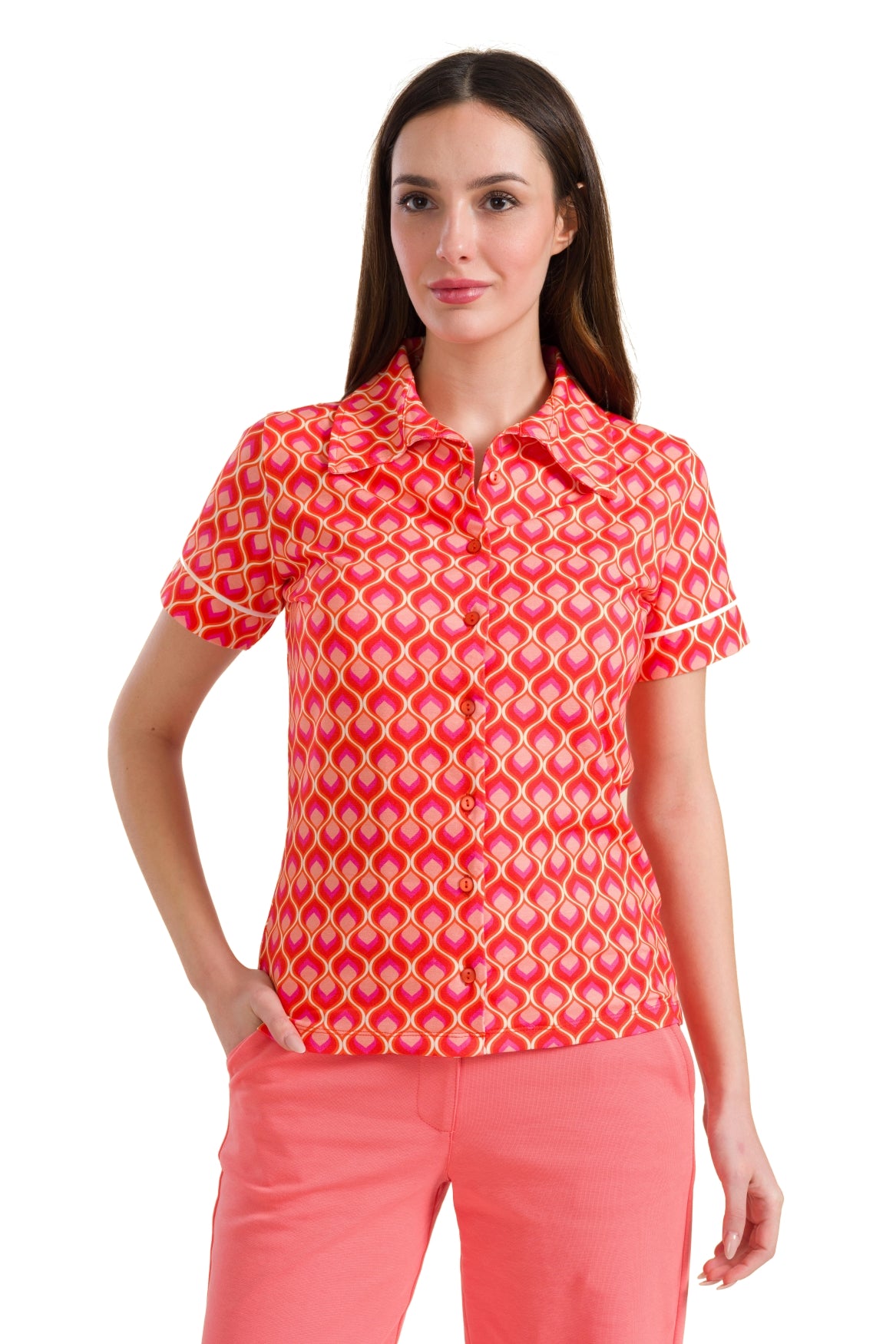 Sara-Bluse, Kurzarm | Retro-Touch