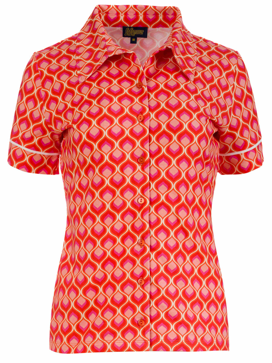 Sara-Bluse, Kurzarm | Retro-Touch