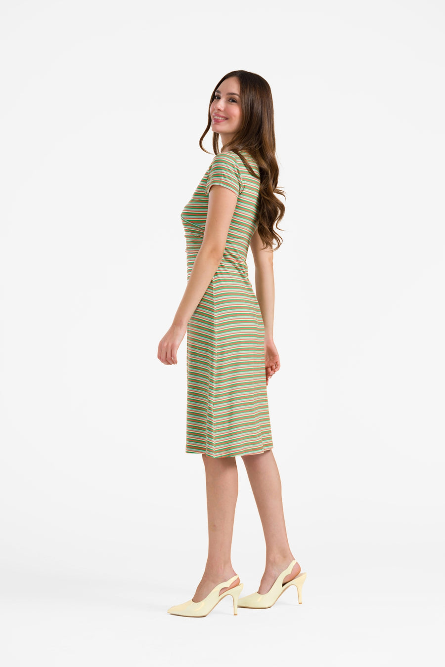 Chrissy Cross Kleid  | Summer Stripes Green