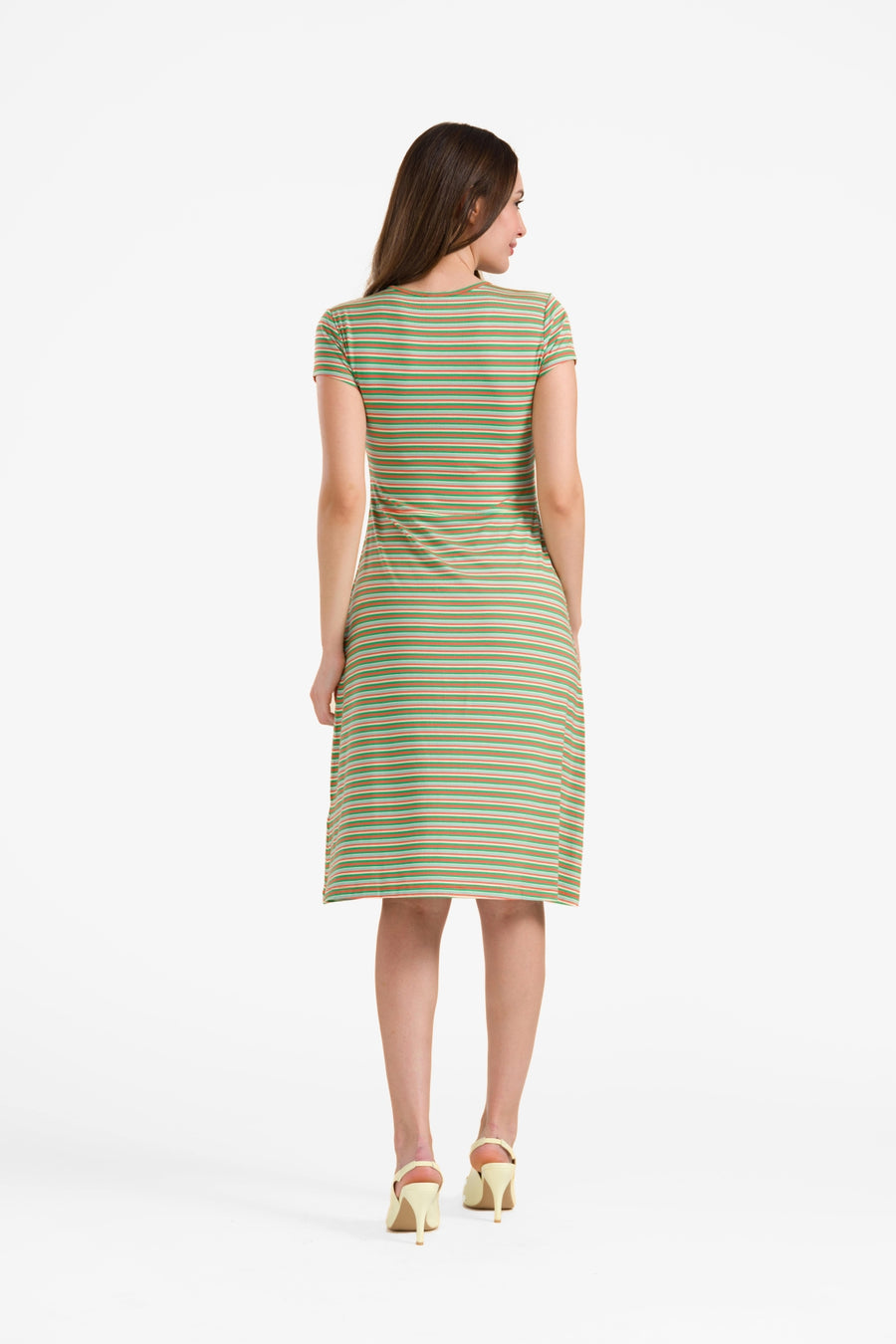 Chrissy Cross Kleid  | Summer Stripes Green