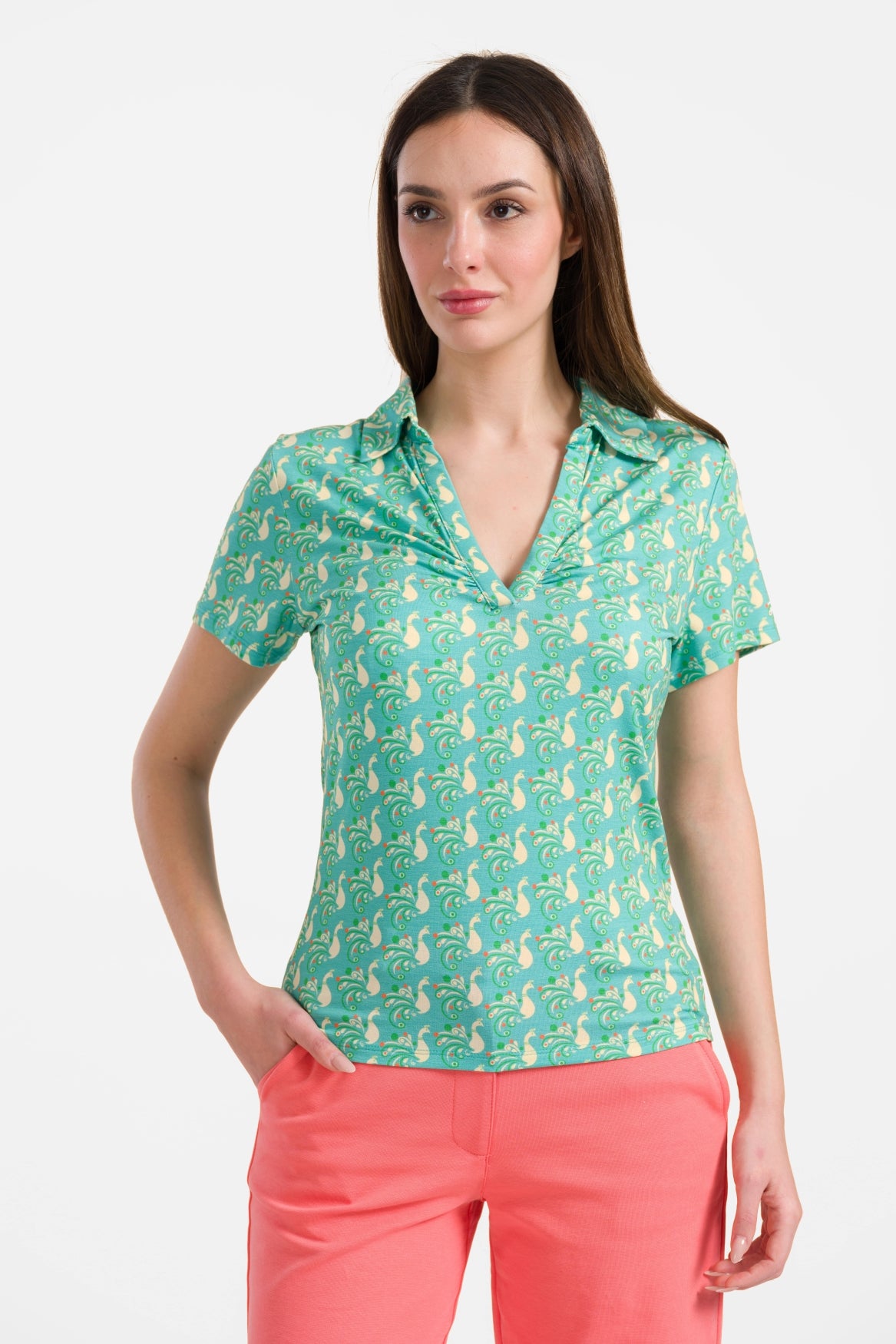 Suzy Kurzarmtop | Happy Peacock