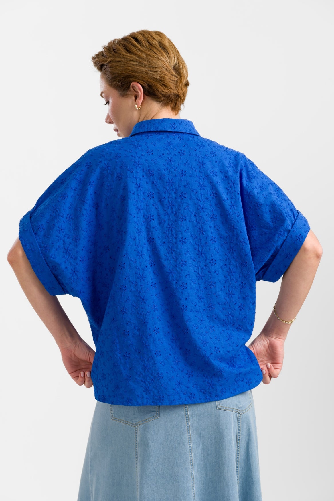 Jill Blouse | Broidery Blue
