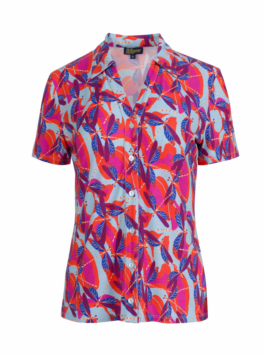 Lena Bluse Kurzarm | Dragonfly Disco
