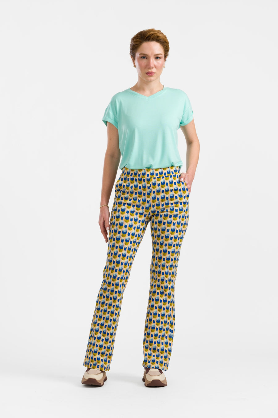 Lieke Flared Pants | Artificial Flower