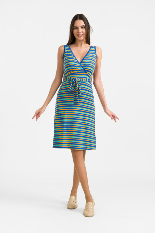 Milly Dress Sleeveless | Groovy Stripes