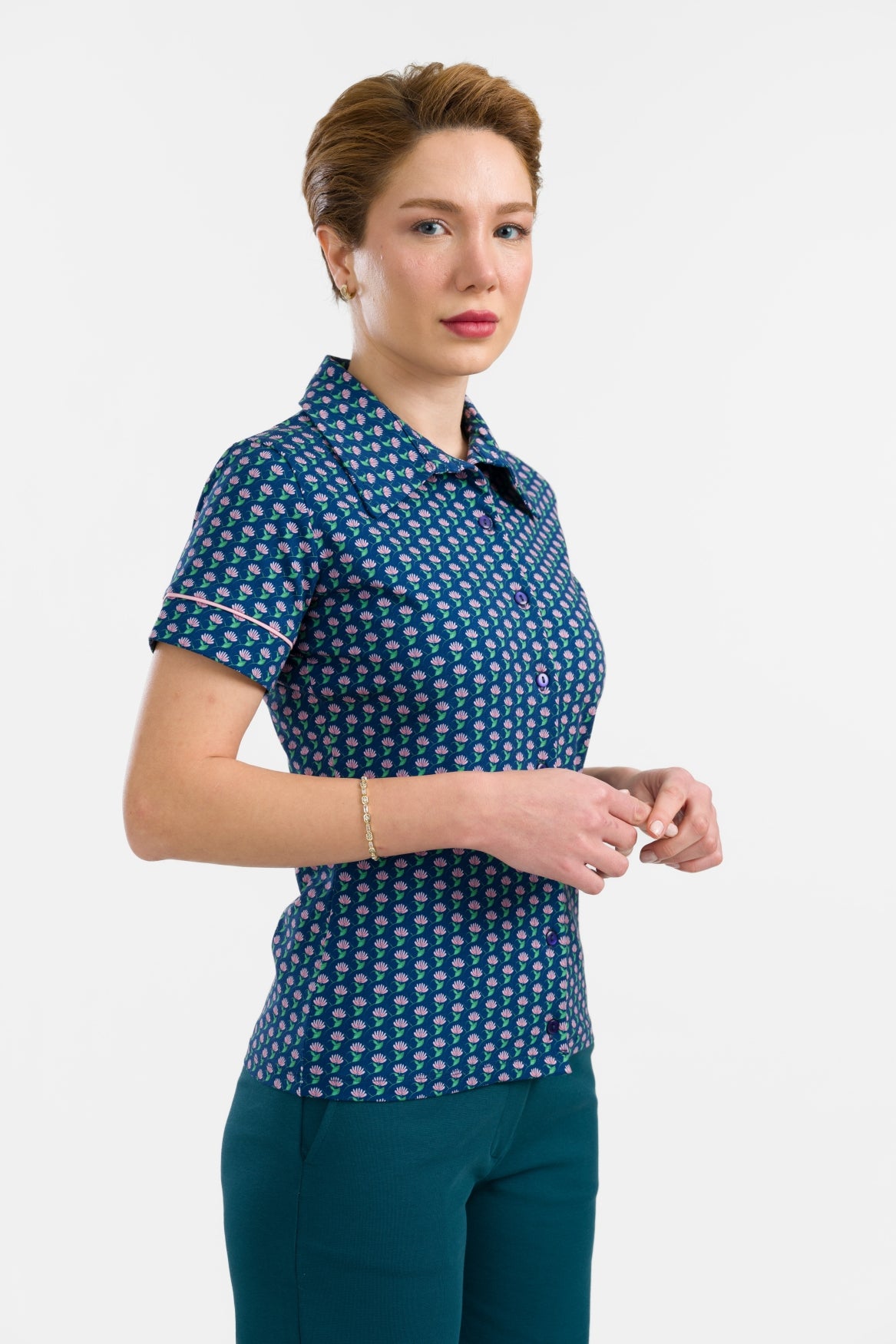 Sara Bluse Kurzarm | What About Flowers