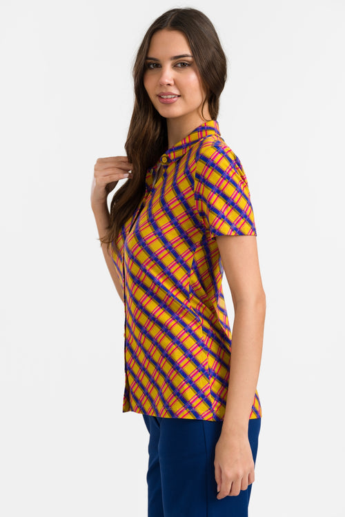Sill Blouse Short Sleeve | Groovy Tartan
