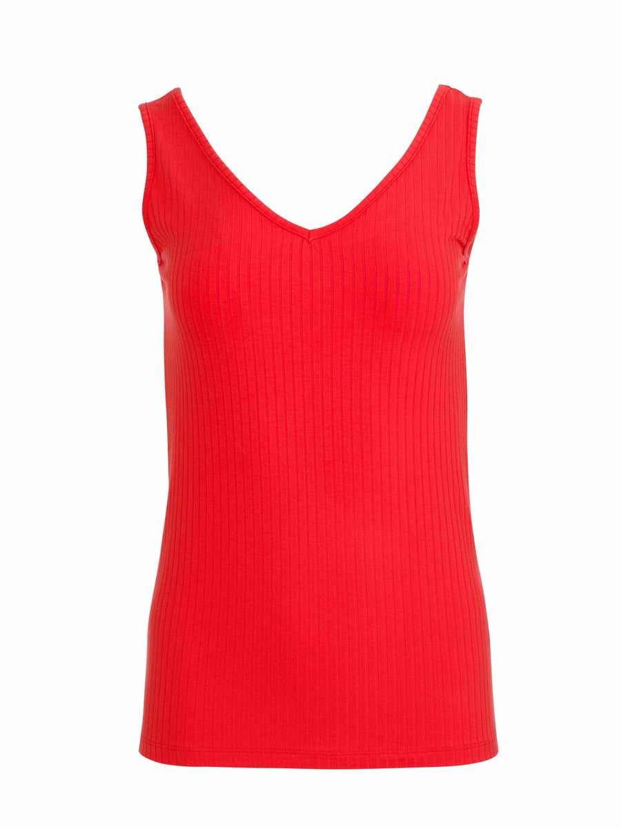 Stella Tank Top | Rib Red