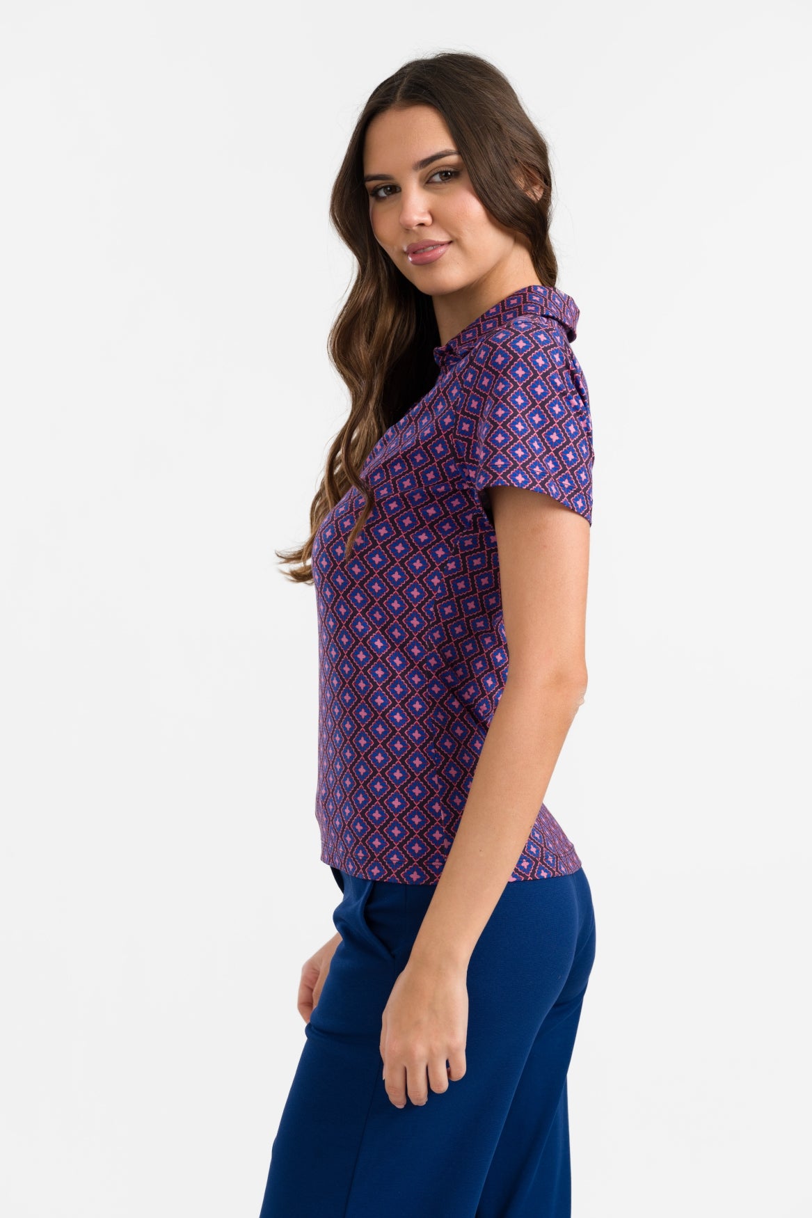 Suzy Top Short Sleeve | Funky Squares
