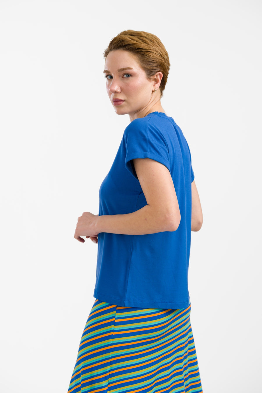 Vera Top | Plain Blue