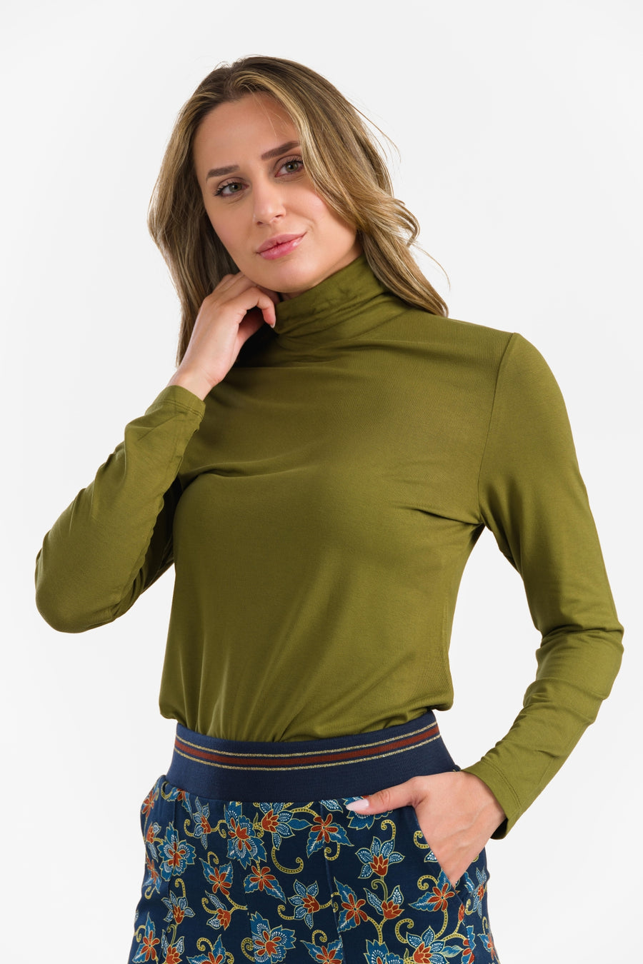 Rosentop | Ecovero Plain Olive