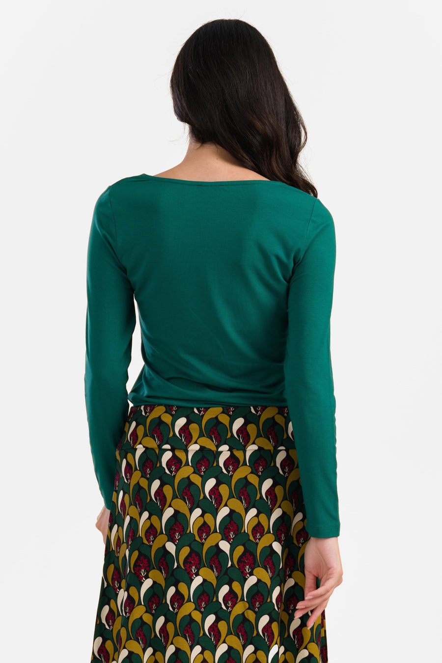 Puck Top| Ecovero Plain Green