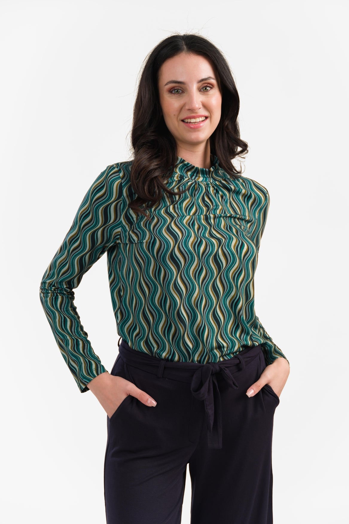 Lola Top | Glazuurgroen