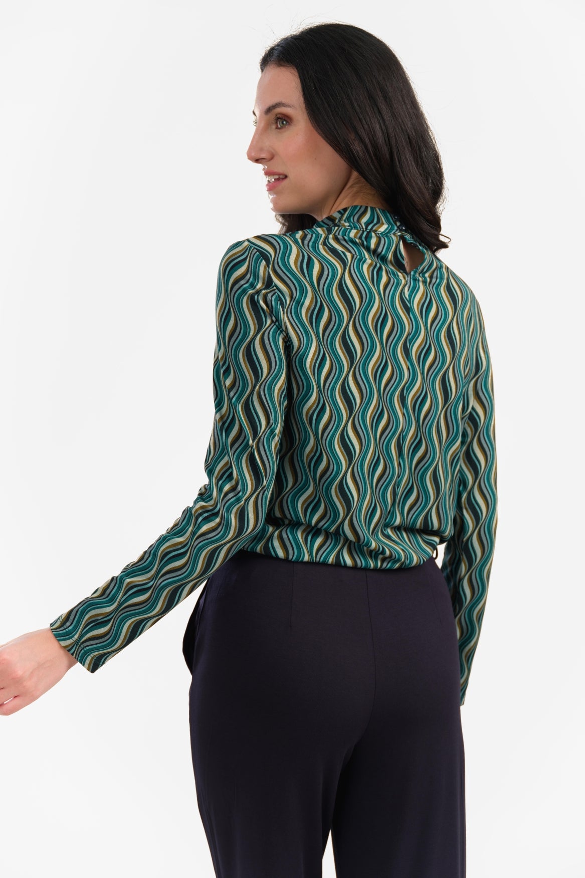 Lola Top | Glazuurgroen