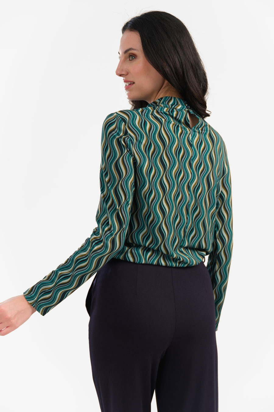 Lola Top | Glazuurgroen