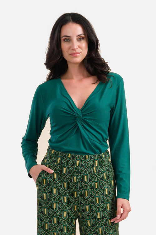 Angela Top | Ecovero Plain Green