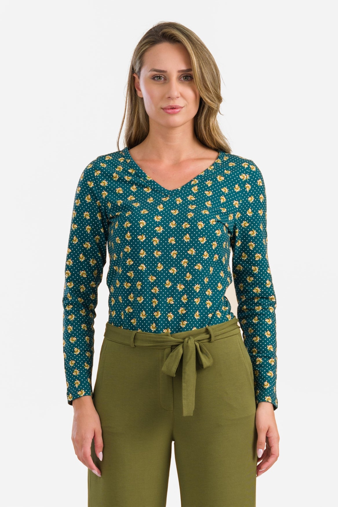 Lynn Top | Hazel Dot Green
