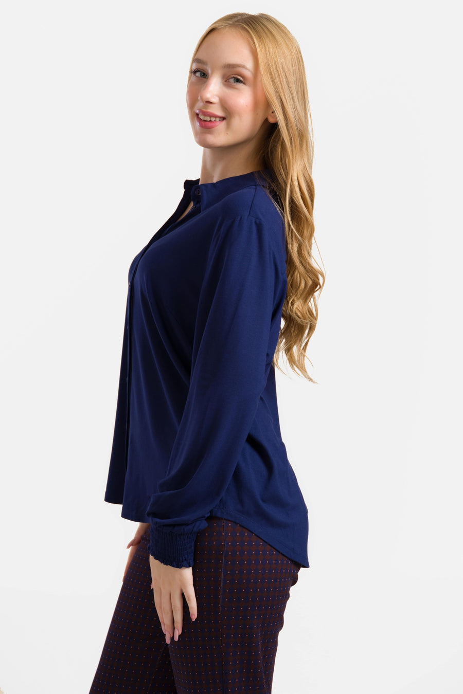 Amy Blouse | Ecovero Plain Blue