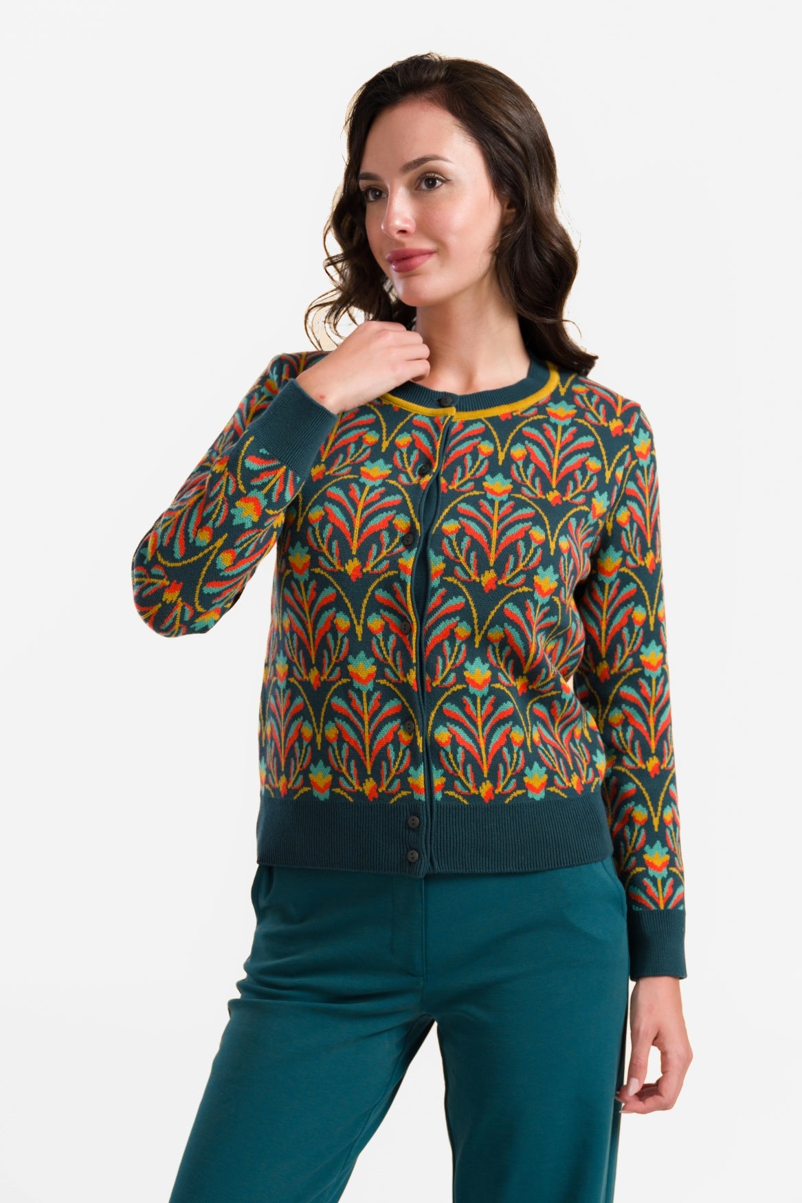 Strickjacke | Barockblume