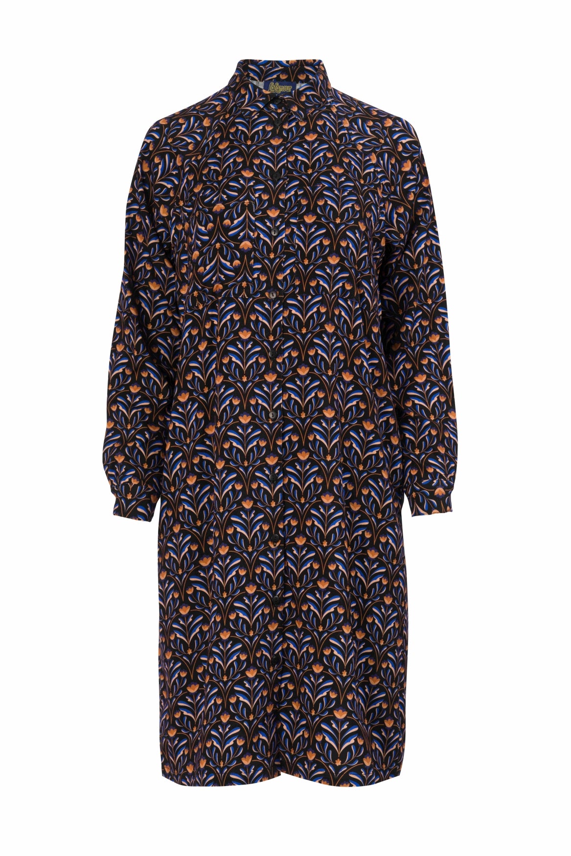 Mia-Kleid | Barock Flower Schwarz