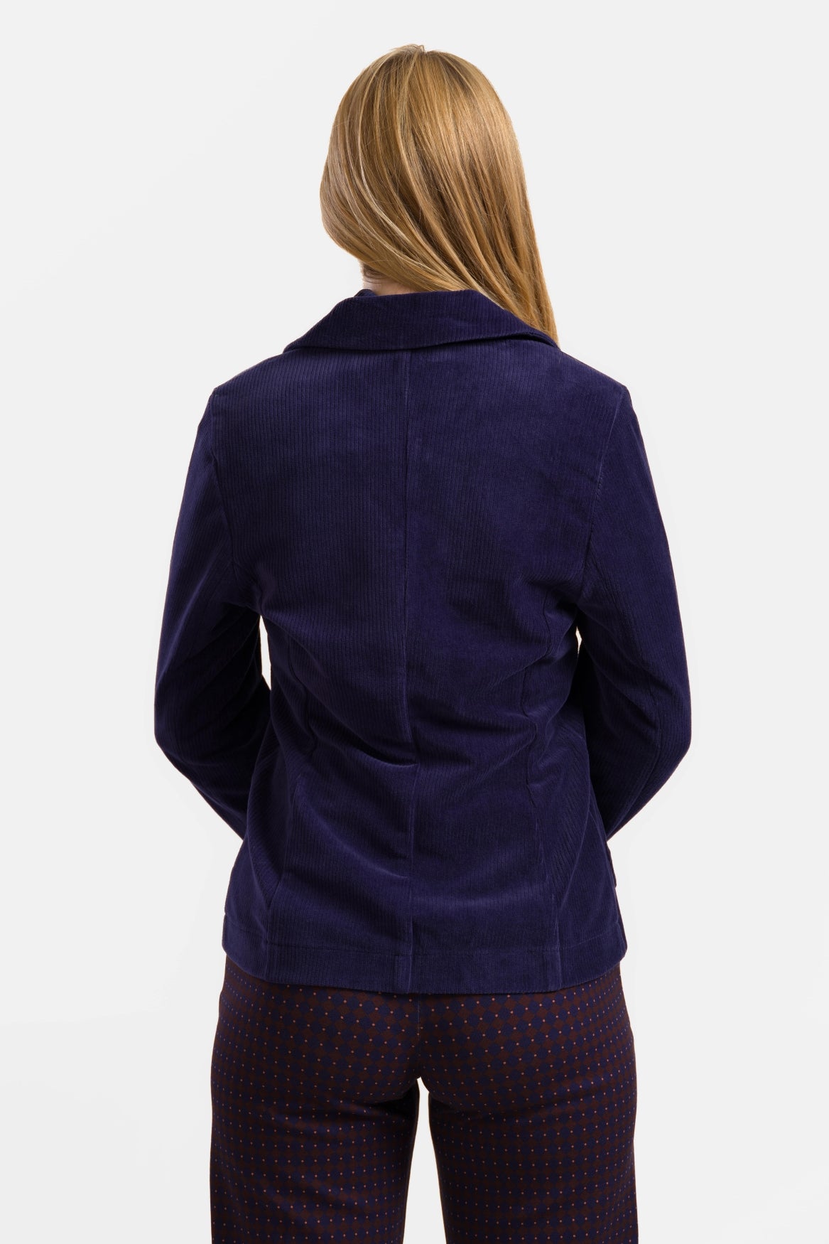 Nova Blazer | Rib Velour Navy