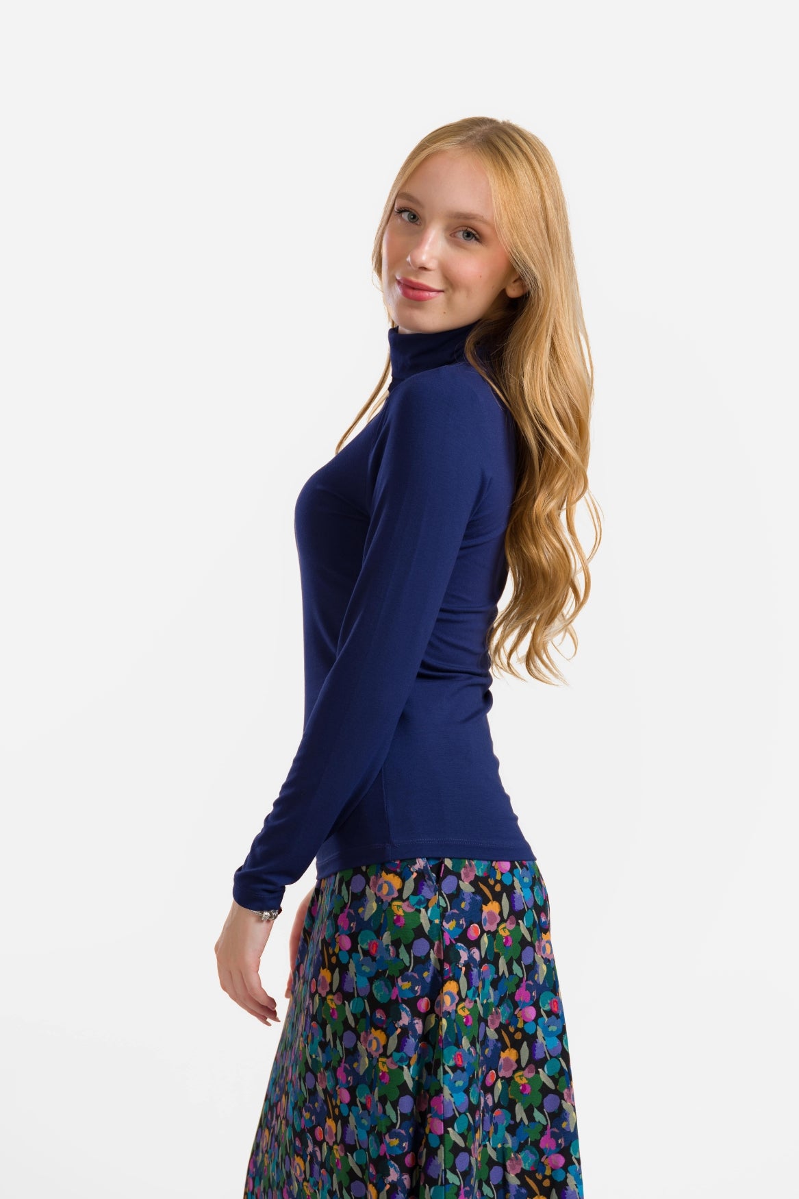 Ruby Top Ls | Ecovero Plain Blue