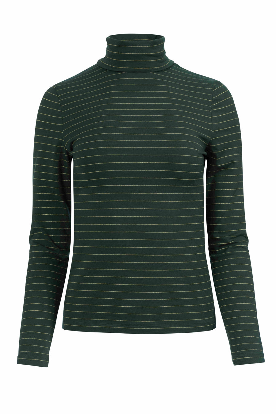 Ruby Top Ls | Stripes Green-Lurex Gold
