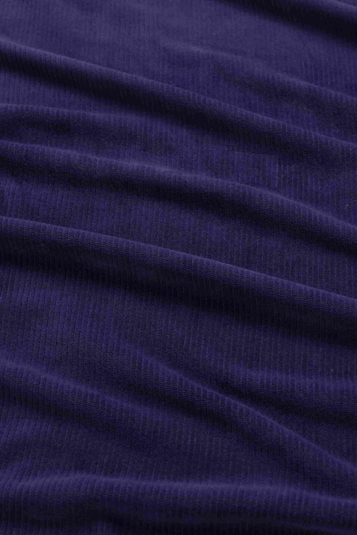 Sandra jurk | Rib velours marineblauw