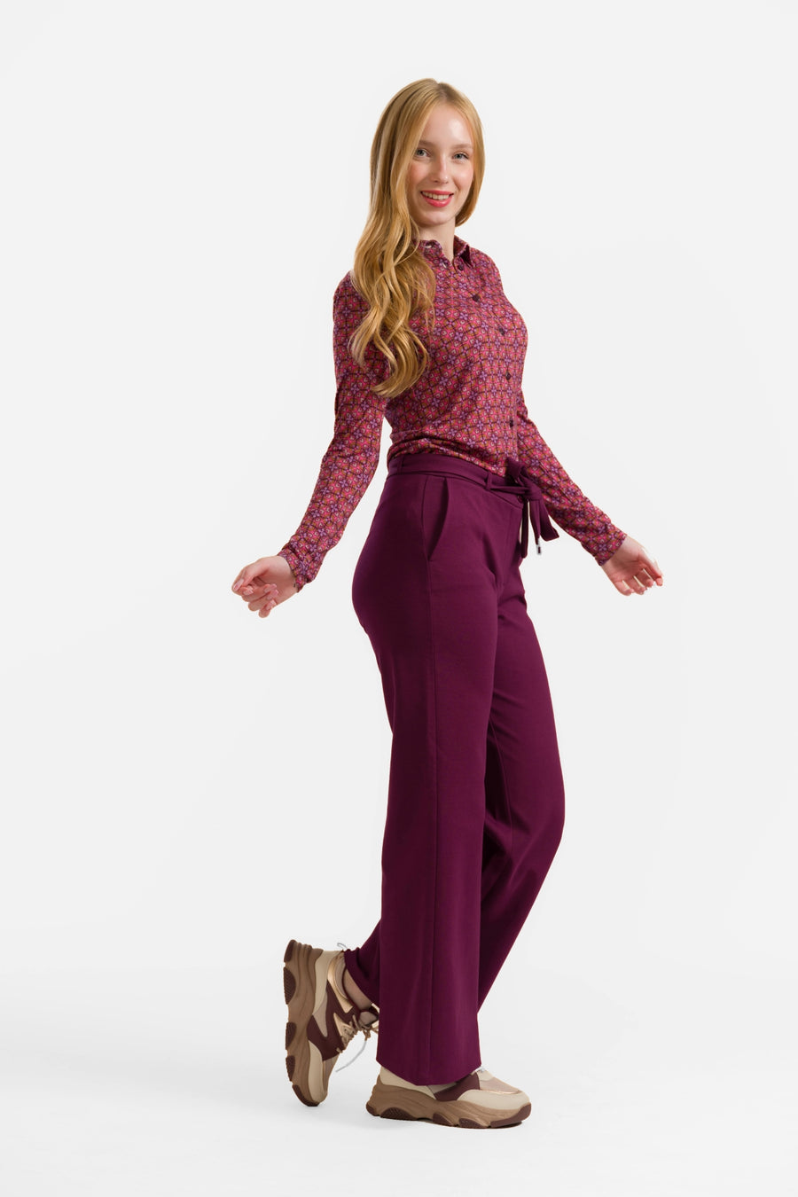 Sue Trousers | Punta Di Roma Bordeaux