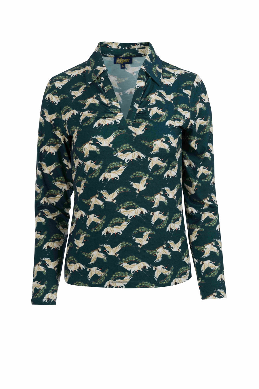 Suzy Langarmshirt | Crane Dance Petrol